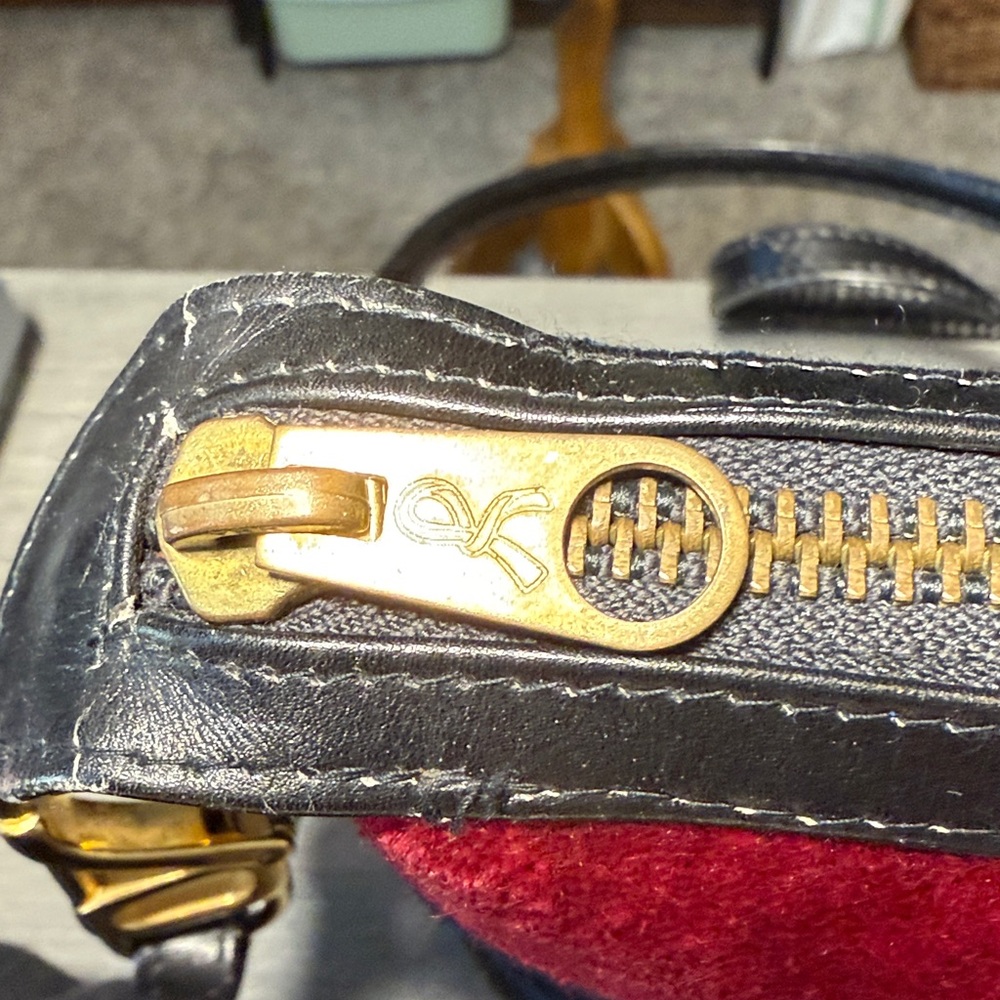 Vintage Roberta de Camerino Chevron Clutch - Black, Red, Blue - Picture 6 of 12